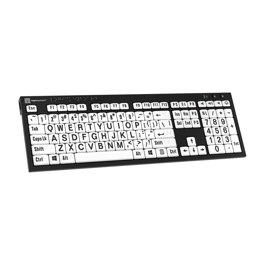 Braille & Large Print PC Keyboard – Accessibility Hardware