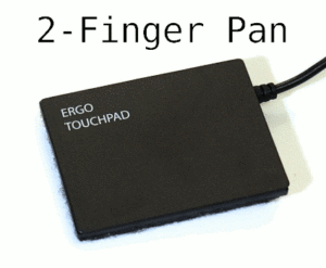 Ergonomic Touchpad 2-Finger Pan Gesture Demonstration