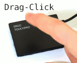 Ergonomic Touchpad Drag-Click Demonstration
